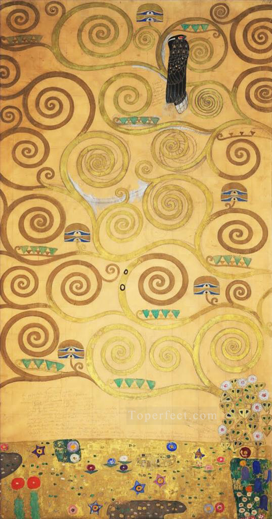Neuf dessins animés pour l’exécution d’une frise d’or Gustav Klimt Peintures à l'huile